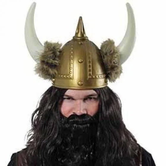 VIKING HELMET BRONZE LOOK WITH HORNS