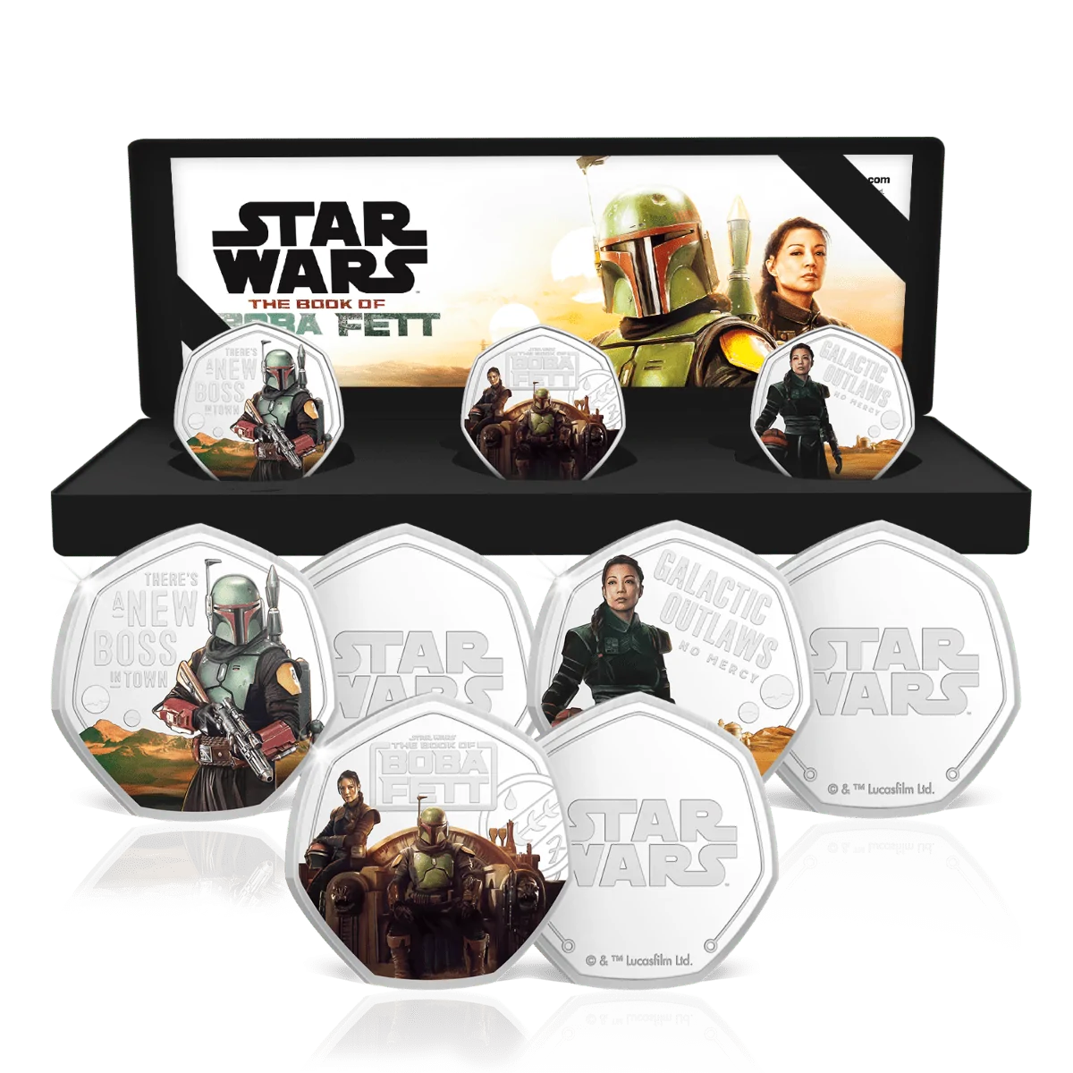 Star Wars: The Mandalorian The Book Of Boba Fett Commemorative Coin Boxset - Image 2