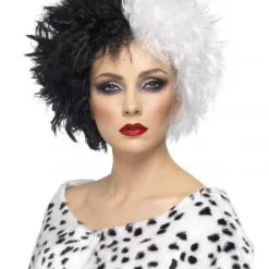 CRUELLA DE VILLE WIG BLACK AND WHITE