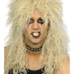 HARD ROCK 80'S CRIMPED WIG - BLONDE UNISEX