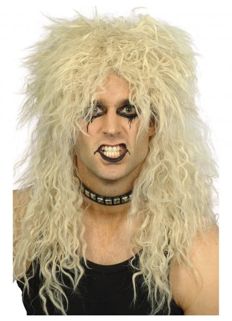 HARD ROCK 80'S CRIMPED WIG - BLONDE UNISEX