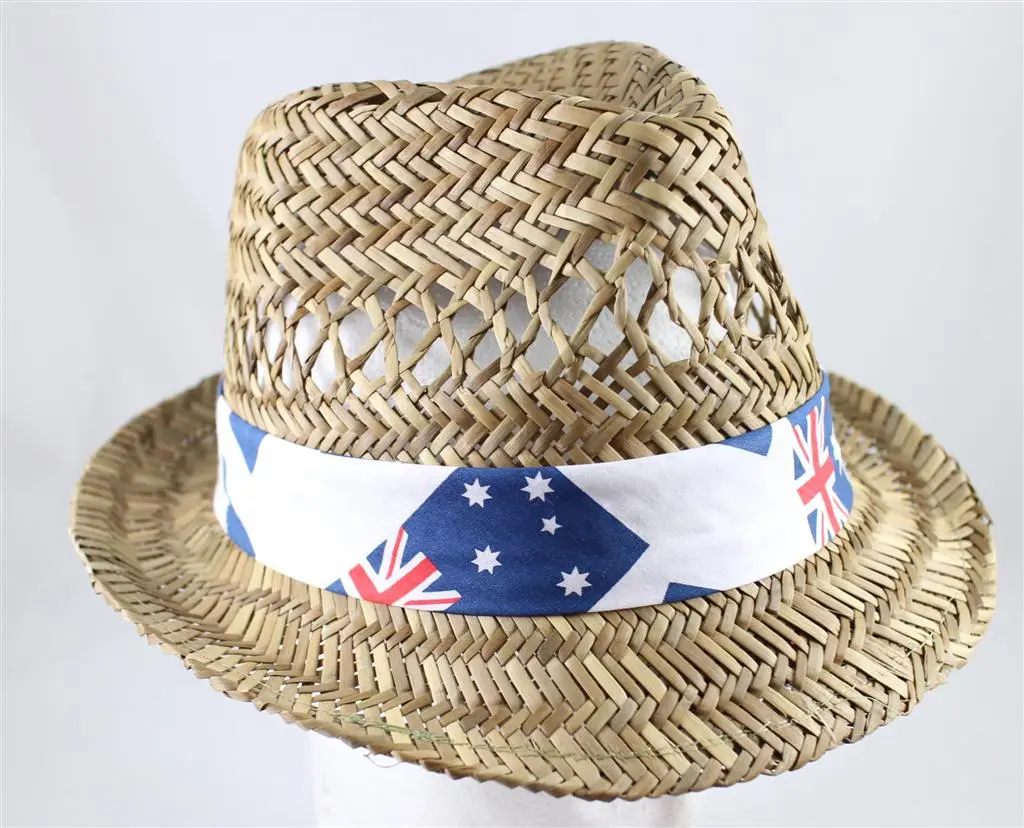 AUSSIE STRAW FEDORA