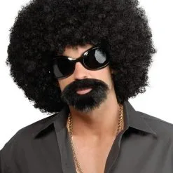 AFRO DISGUISE WIG - GLASSES, BEARD AND MOUSTACHE KIT