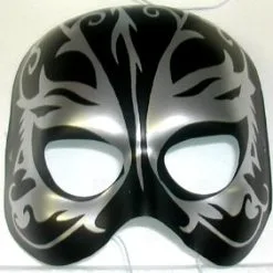 MASK - BLACK & SILVER FANTASY TATTOO MASK