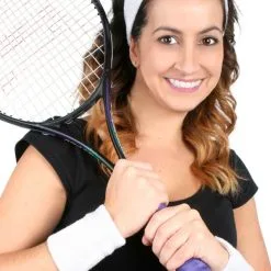 AUSSIE WHITE TENNIS SWEATBAND SET