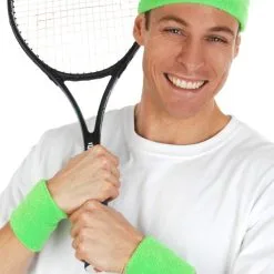 AUSSIE NEON GREEN TENNIS SWEATBAND SET