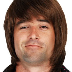 LAYERED CHOCOLATE BROWN SHAGGY OR GREG BRADY STYLE WIG