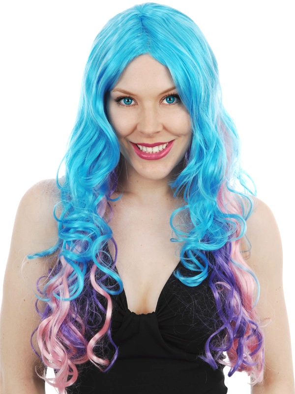 SUNDAE BLUE, PINK & PURPLE LONG TASSELS WIG