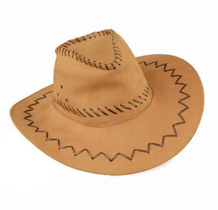 COWBOY HAT - TAN SUEDE TYPE