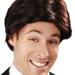 ANCHORMAN SWEPT FRINGE DARK BROWN WIG