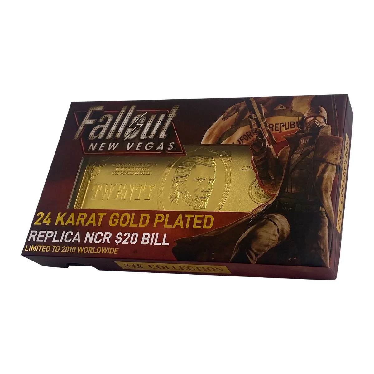 Fallout 24k Gold Plated Limited Edition Replica NCR $20 Bill - Image 5