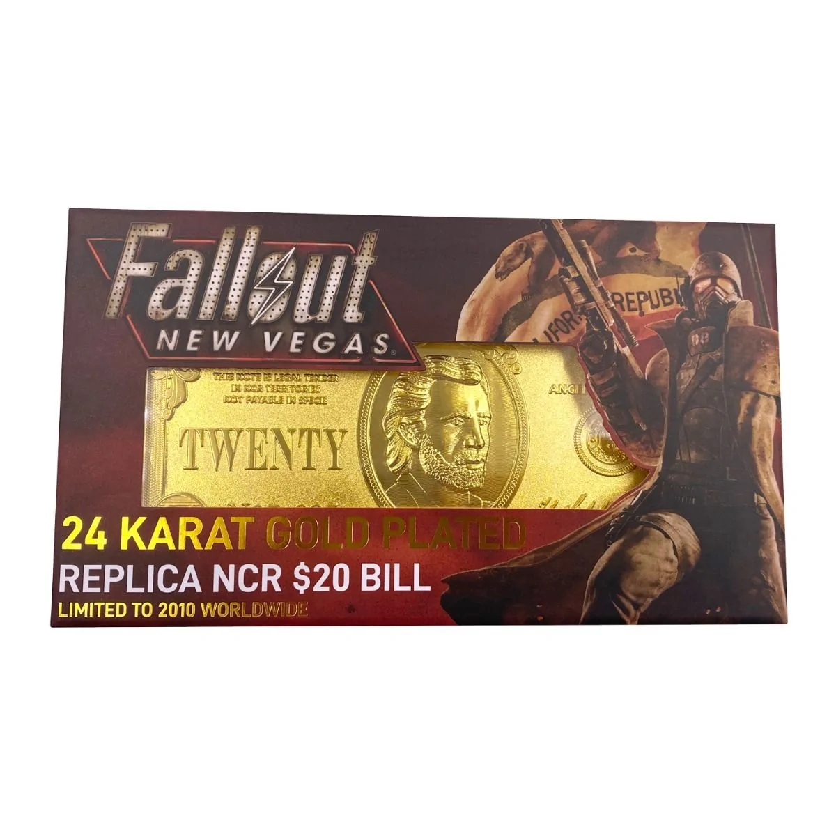 Fallout 24k Gold Plated Limited Edition Replica NCR $20 Bill
