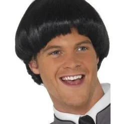 'BEATLES' TYPE WIG BOWL CUT TYPE - BLACK