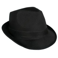 BLUES BROTHERS FELTEX FEDORA/TRILBY BLACK HAT