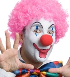CURLY CLOWN WIG - PINK