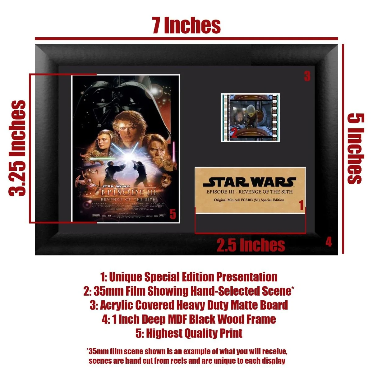 STAR WARS Episode III Revenge Of The Sith Mini Framed Film Cell Preorder - Image 2
