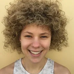 AFRO WIG - FOXY LADY BEYONCE BROWN STREAKED SOFT CURLY