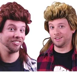 MULLET WIGS IN 3 COLOURS