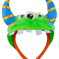 HEADBAND - THREE EYED GREEN MONSTER