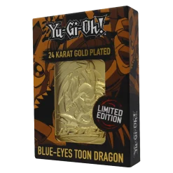 Yu-Gi-Oh Blue Eyes Toon Dragon Limited Edition 24K Gold Plated Metal Card