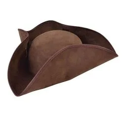 PIRATES HAT - TRICORN BROWN