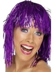 TINSEL WIG - PURPLE