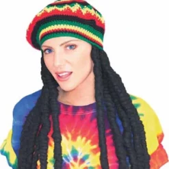 DREADLOCKS WIG WITH BOB MARLEY CAP