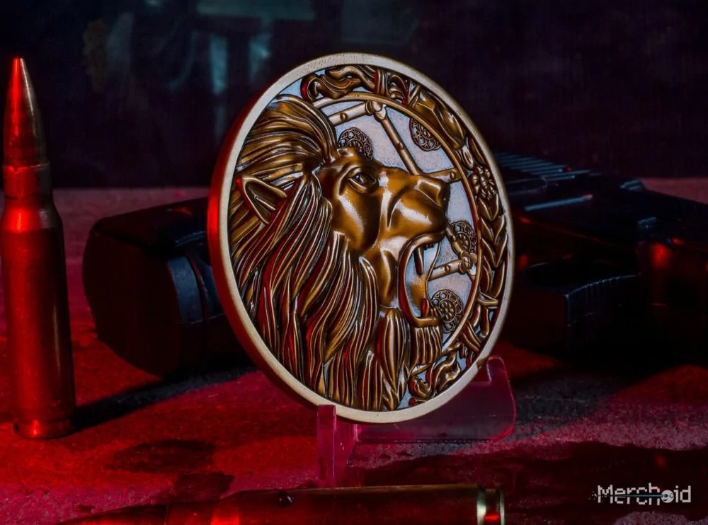 Resident Evil,Capcom Lion Limited Edition Metal Replica R.P.D. Medallion - Image 5