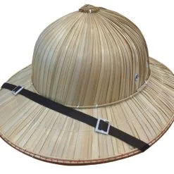 SAFARI HAT - DELUXE NATURAL CANE WITH FAUX LEATHER BAND