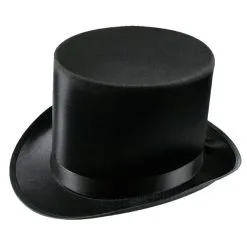 TOP HAT - BLACK FELT/SATIN