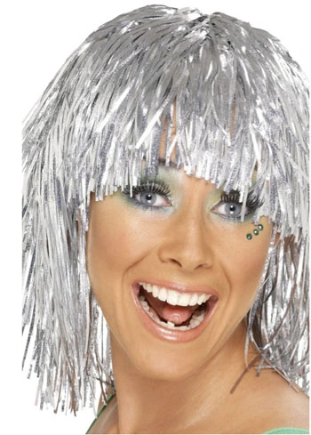 TINSEL WIG - SILVER
