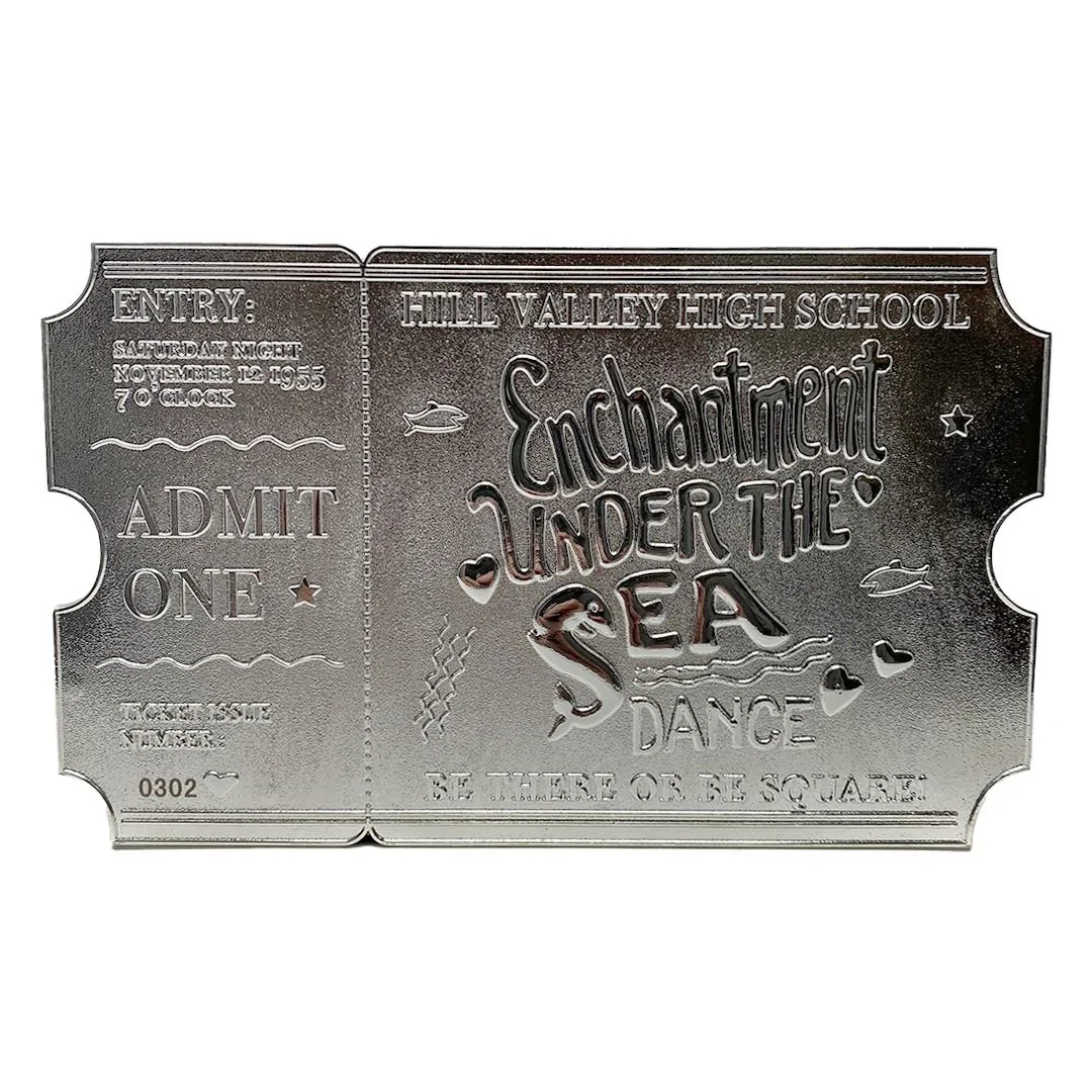 Back To The Future Limited Edition .999 Silver Plated Dance Ticket