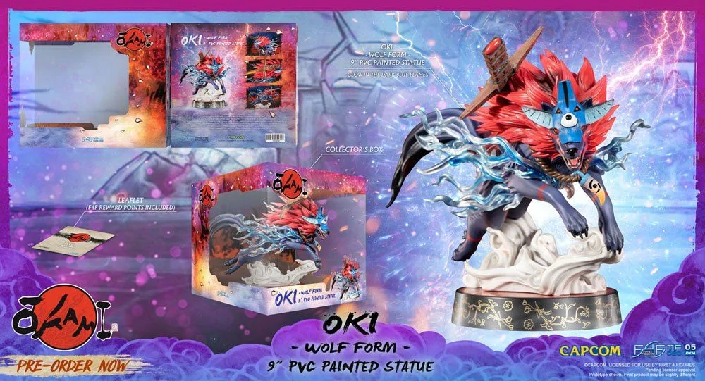 Okami F4F Oki (Wolf Form) 9 Inch PVC Figure - Image 5