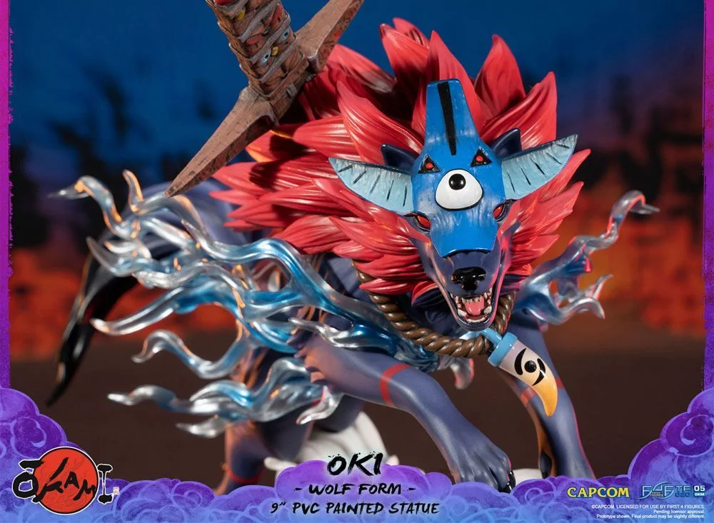 Okami F4F Oki (Wolf Form) 9 Inch PVC Figure - Image 7