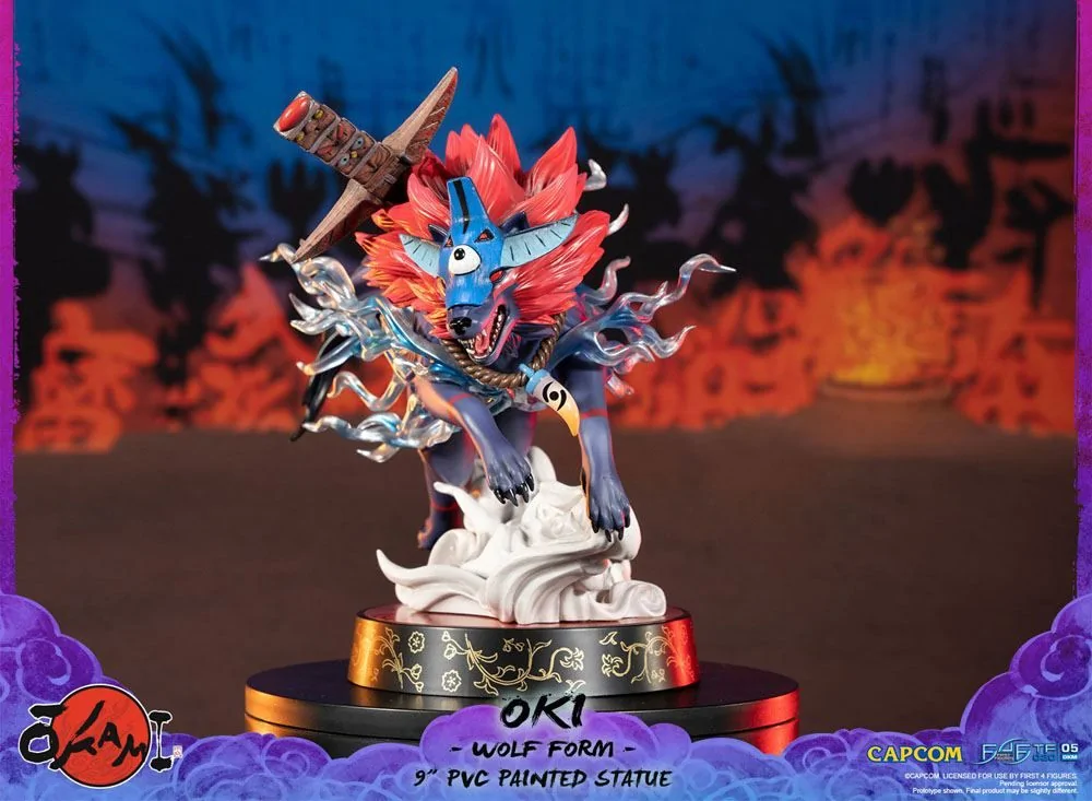 Okami F4F Oki (Wolf Form) 9 Inch PVC Figure - Image 9